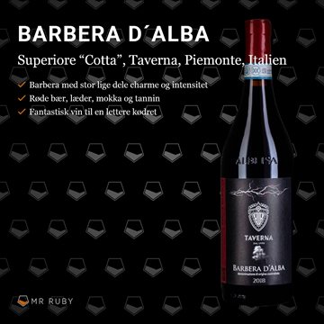 2019 Barbera d´Alba Superiore, Vigna Cotta, Taverna Wines, Italien